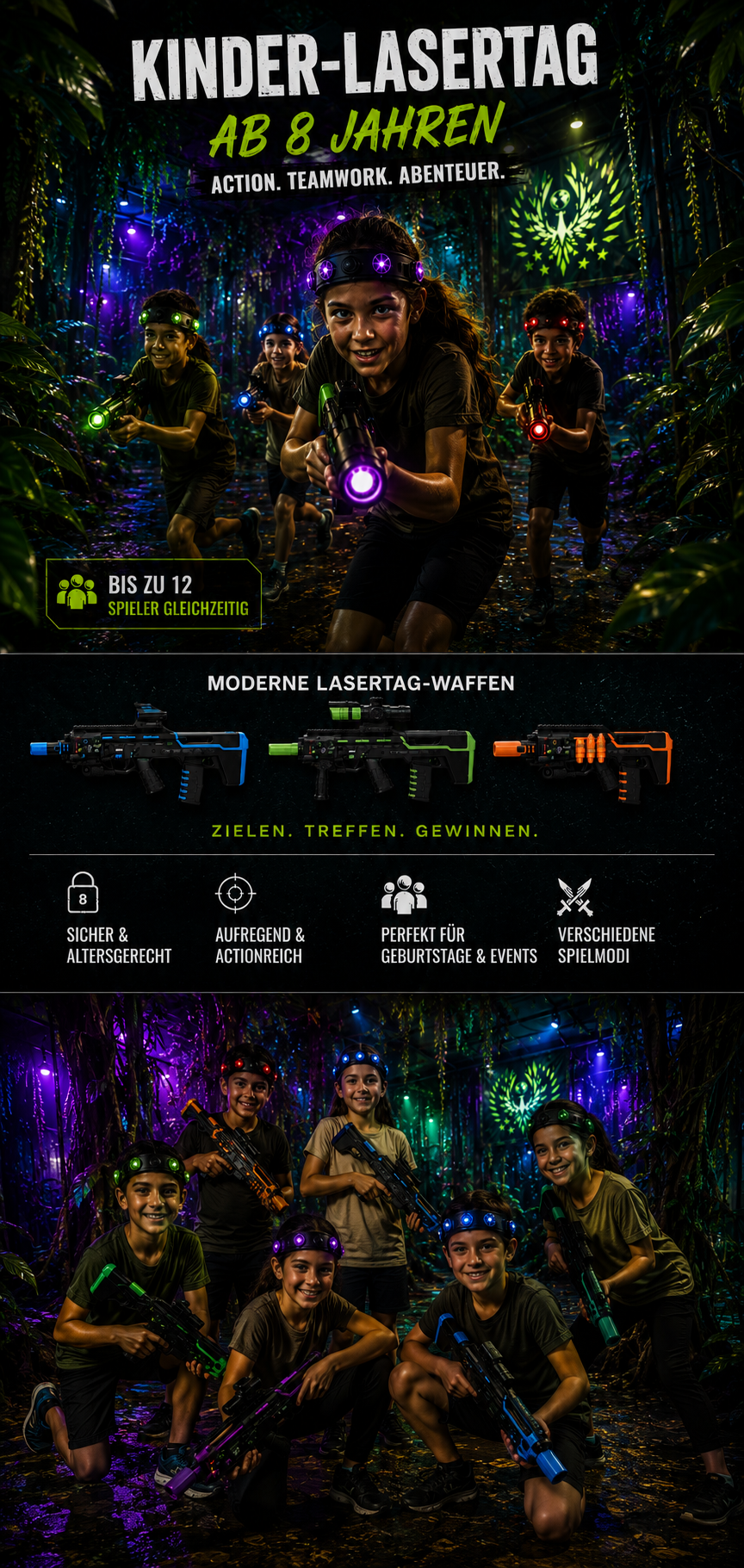 KINDER-LASERTAG AB SOFORT VERFÜGBAR